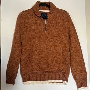 American Eagle Outfitters Tan Zip-Up Sweater